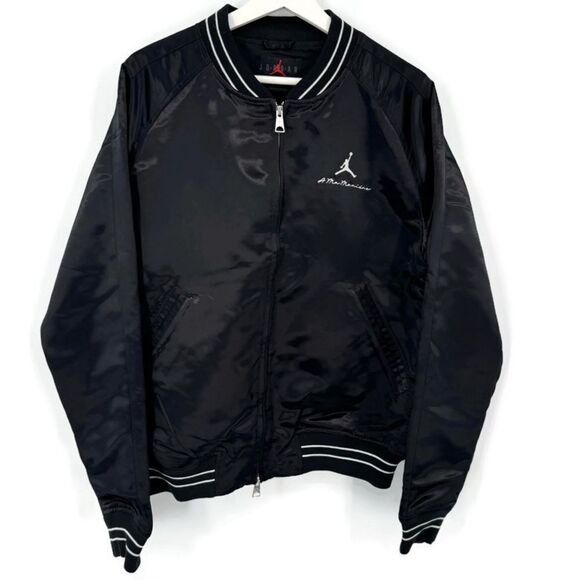 Air‎ Jordan x A Ma Maniére Souvenir Jacket Black Size Medium - Picture 15 of 15